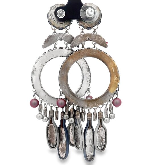 Ayala Bar Circle Sliver Earrings - Picture 2 of 3